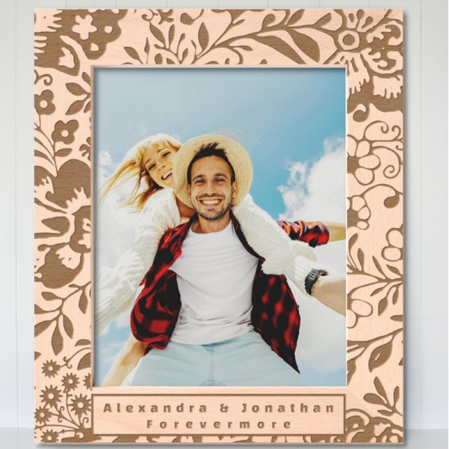 Romantic Floral Newlywed Wedding   Etched Frames (Creator Uploaded)