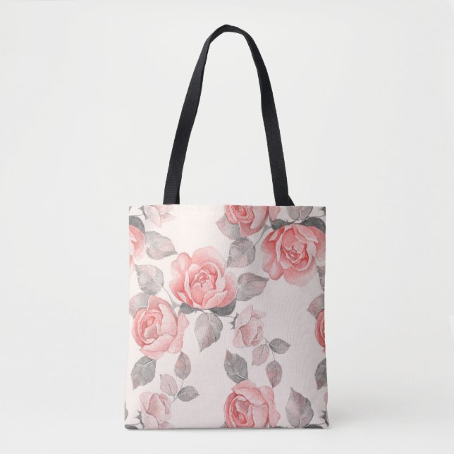 Romantic floral pattern 8 tote bag (Front)