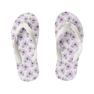Romantic Floral Pattern Kid's Thongs
