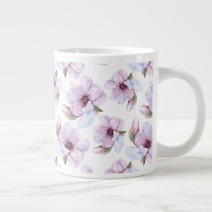 Romantic Floral Pattern Large Coffee Mug