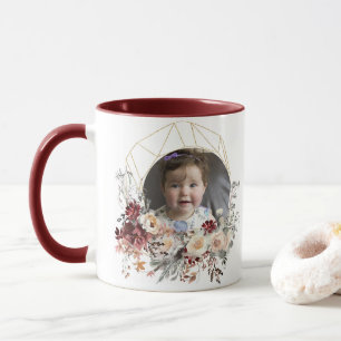 Romantic Floral Photo Mug