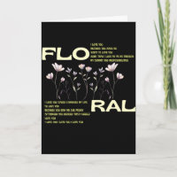 Romantic Floral Poetry Greeting Card & Wedding