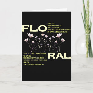 Romantic Floral Poetry Greeting Card & Wedding