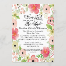 Romantic Floral Post Wedding Invite