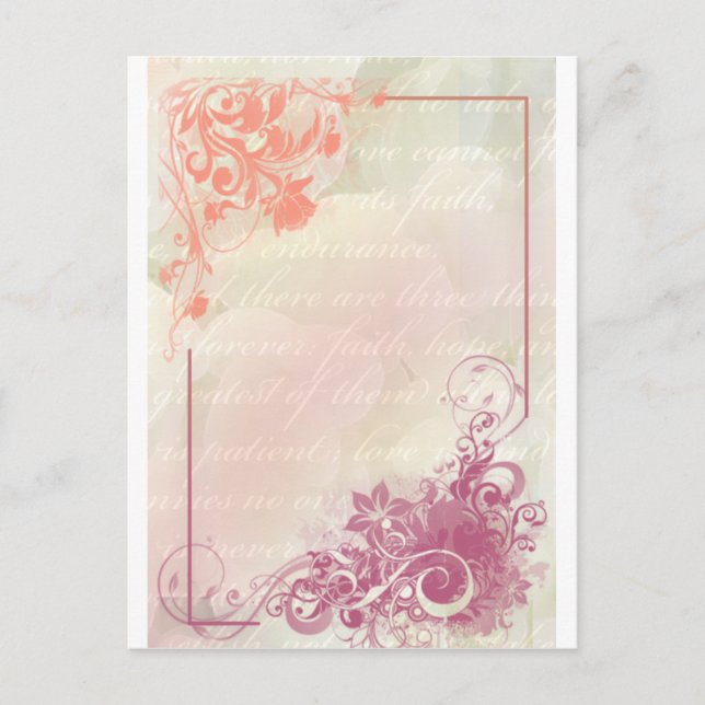 Romantic floral postcard (Front)