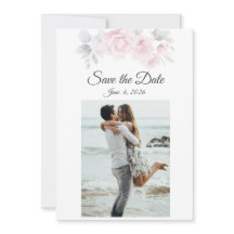 Romantic Floral Save the Date Card