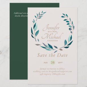 Romantic Floral Save The Date Lots of Colour Theme