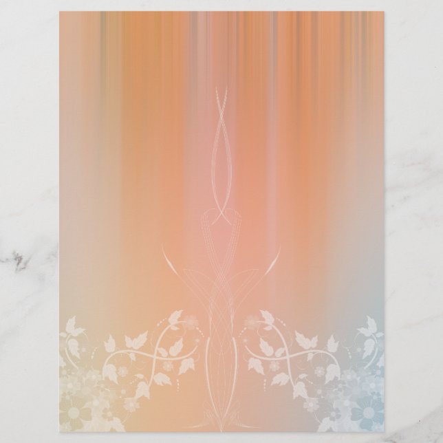 Romantic Floral scrapbook paper design (Front)