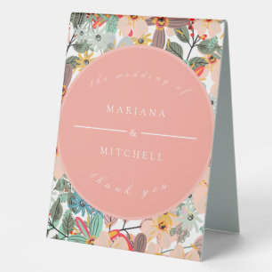 Romantic Floral soft Pink Green peach  Classic