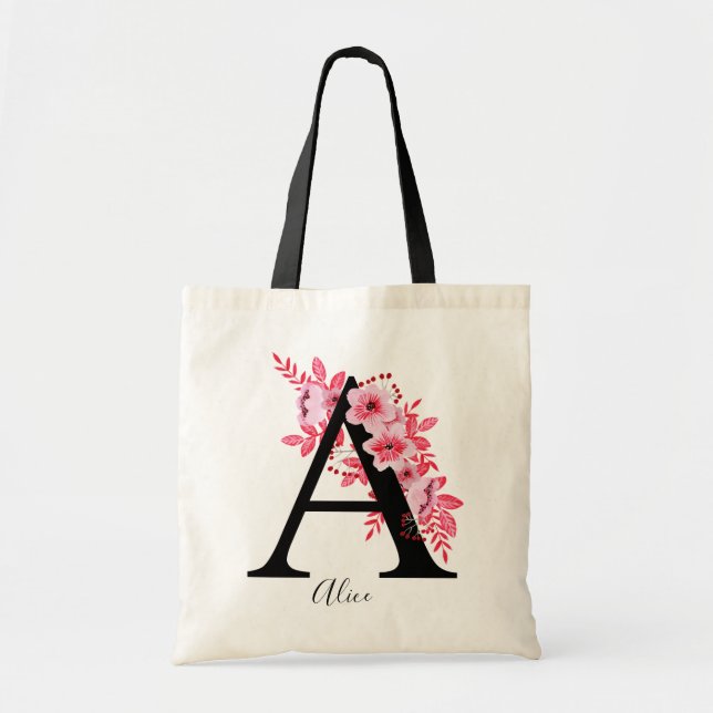 Romantic Floral | Vintage Botanical | Bridal tote Bag (Front)