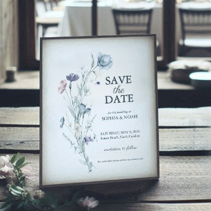 Romantic Floral Water Color Save the Date Card