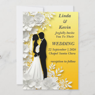 Romantic Floral Wedding Invitation