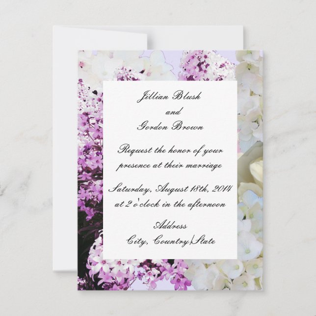 Romantic Floral Wedding Invitation (Front)