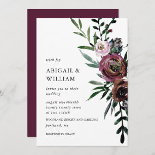 Romantic Floral Wedding Invitation