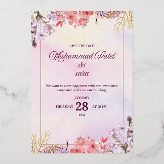Romantic Floral Wedding Invitation – Elegant Paste