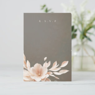 Romantic floral wedding meal choices RSVP