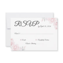Romantic Floral Wedding RSVP Card