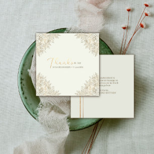 Romantic Floral Wedding Rsvp Script Thank You Enclosure Card
