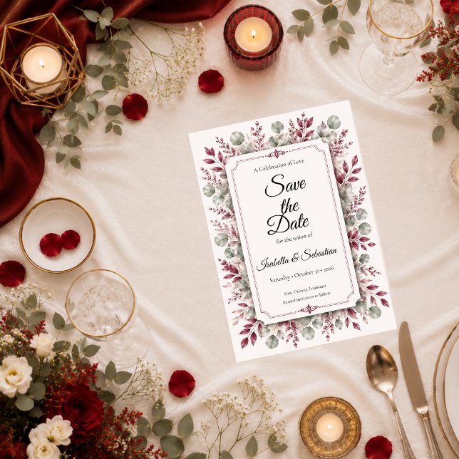 Romantic Floral Wedding Suite Wedding Save The Date (Creator Uploaded)