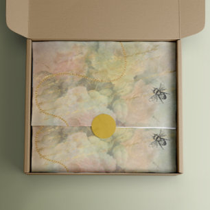 Romantic Floral Yellow Pink White Decoupage Tissue Paper