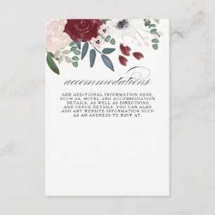 Romantic Florals Accommodations Enclosure Card