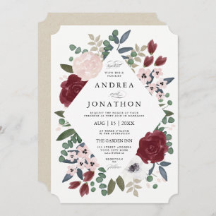 Romantic Florals Wedding Invitation
