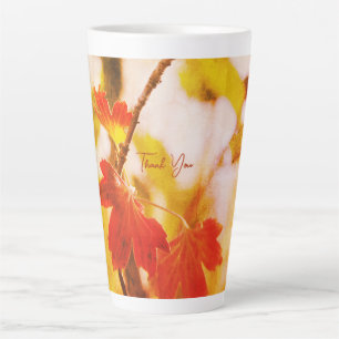 Romantic Flower Boho – Botanical Fantasy Thanks Latte Mug