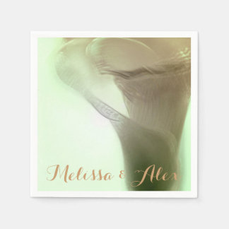 Romantic Flower Detail - Custom names Napkin