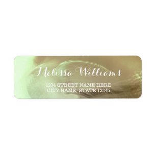 Romantic Flower Detail Return Address Label