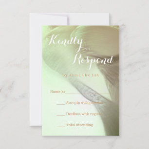 Romantic Flower Detail RSVP Card