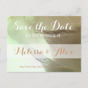 Romantic Flower Detail - Save the Date Announcement Postcard