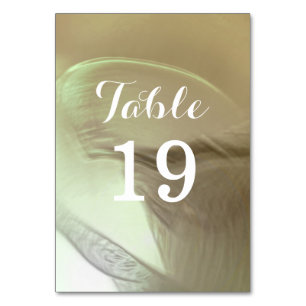 Romantic Flower Detail Wedding Table Number