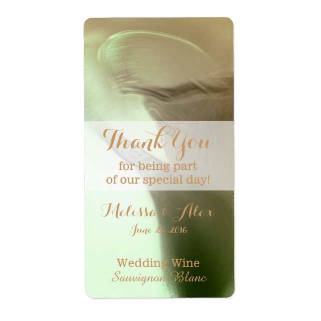Romantic Flower Detail Wedding Wine (Front)