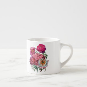 Romantic flower garden espresso cup