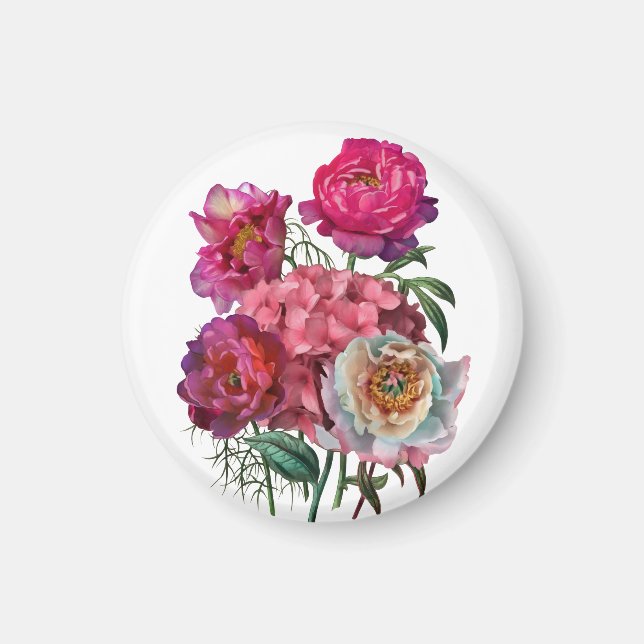Romantic flower garden magnet (Front)