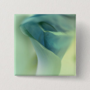 Romantic Flower in Blue Tones 15 Cm Square Badge