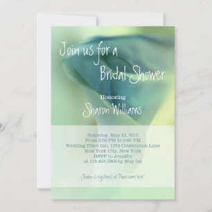 Romantic Flower in Blue Tones - Bridal Shower Invitation