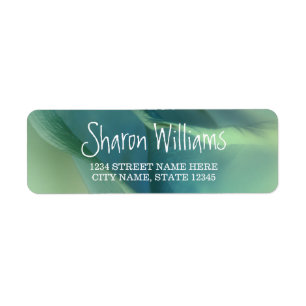 Romantic Flower in Blue Tones Return Address Label