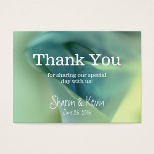 Romantic Flower in Blue Tones - Thank You