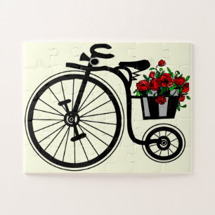 Romantic Flowers Bike Jigsaw Puzzle