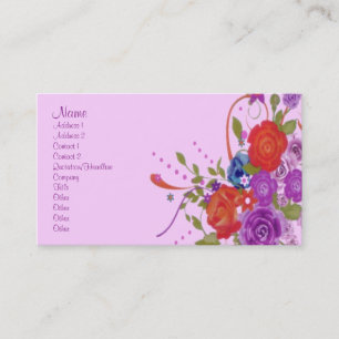 Romantic Flowers Business Card