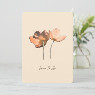 Romantic Flowers in Love – Botanical Fantasy Boho Holiday Card