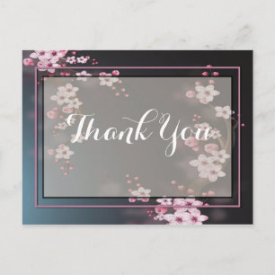 Romantic Flowers Thank you Postcard