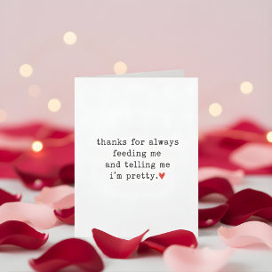 Romantic Food Love Valentine Card for Him Always