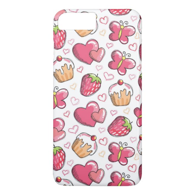 romantic food pattern Case-Mate iPhone case (Back)