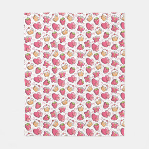 romantic food pattern fleece blanket