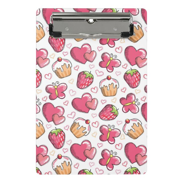 romantic food pattern mini clipboard (Front)
