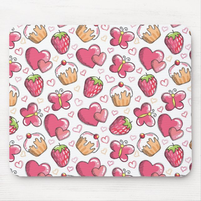 romantic food pattern mouse pad (Front)