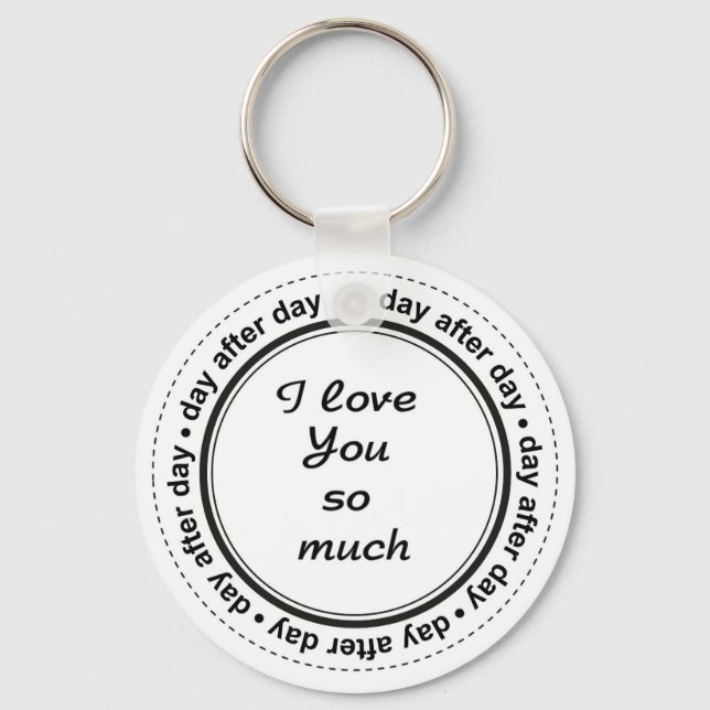 Romantic For Him, Her, I Love You Key Ring (Front)