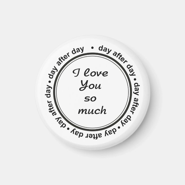 Romantic For Him, Her, I Love You Magnet (Front)